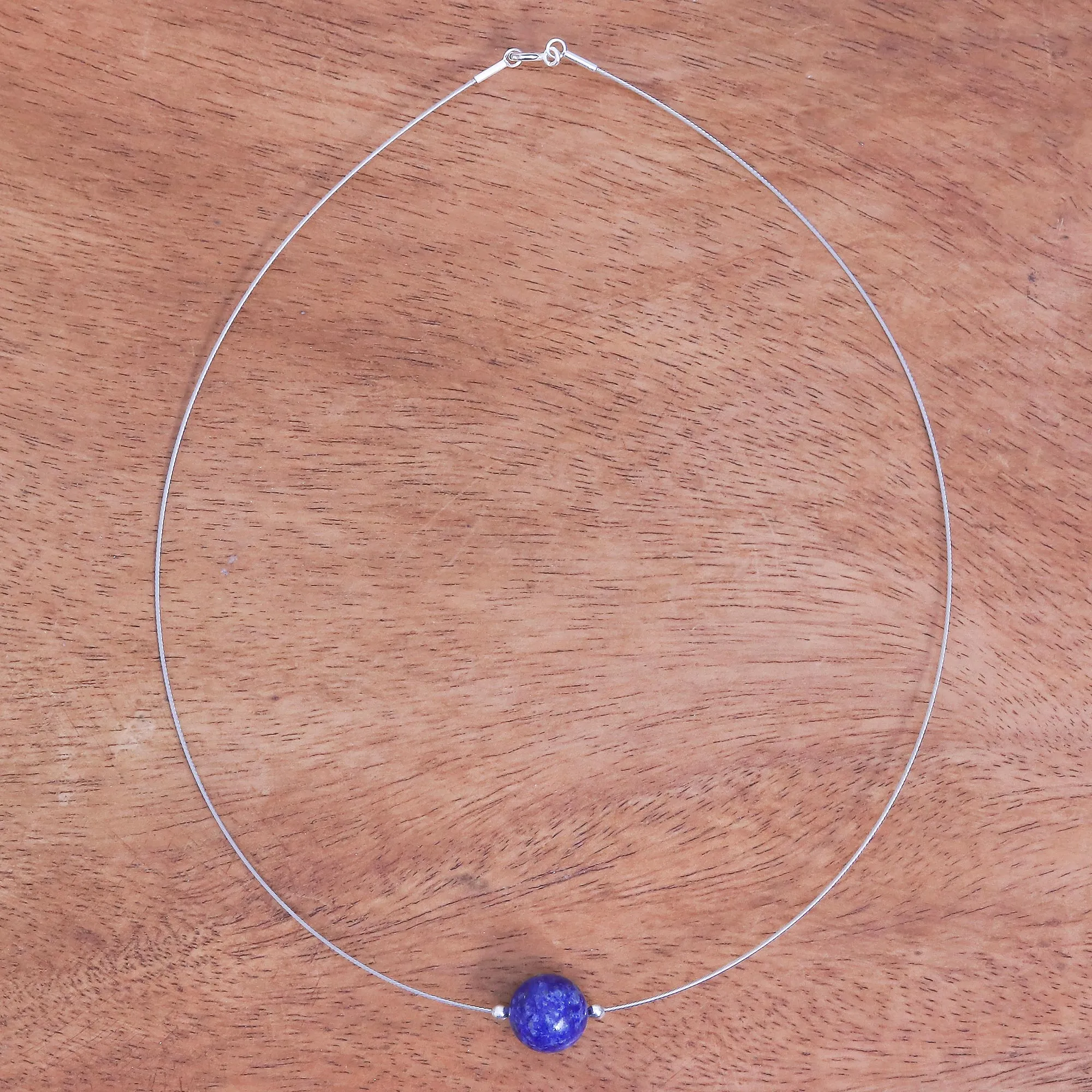 Modern Mood Lapis Lazuli Modern Pendant Necklace from Thailand