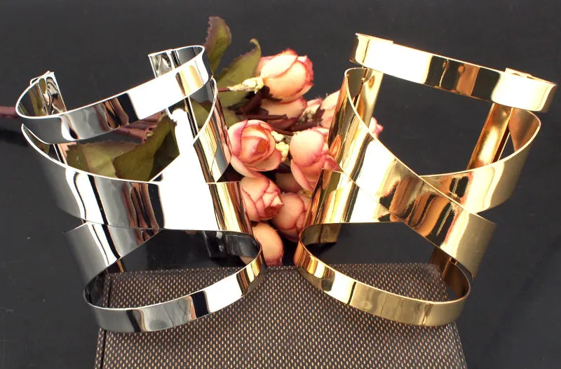 Modern Sleek Fashion Unique & Artsy Design Women Bracelets Sculpture Cuff  bracelets Jewelry