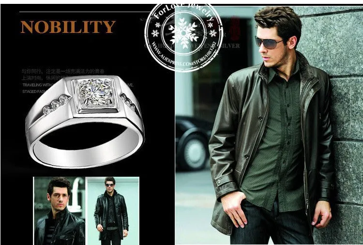 Moonso 925 Sterling Silver Ring for Men | R207