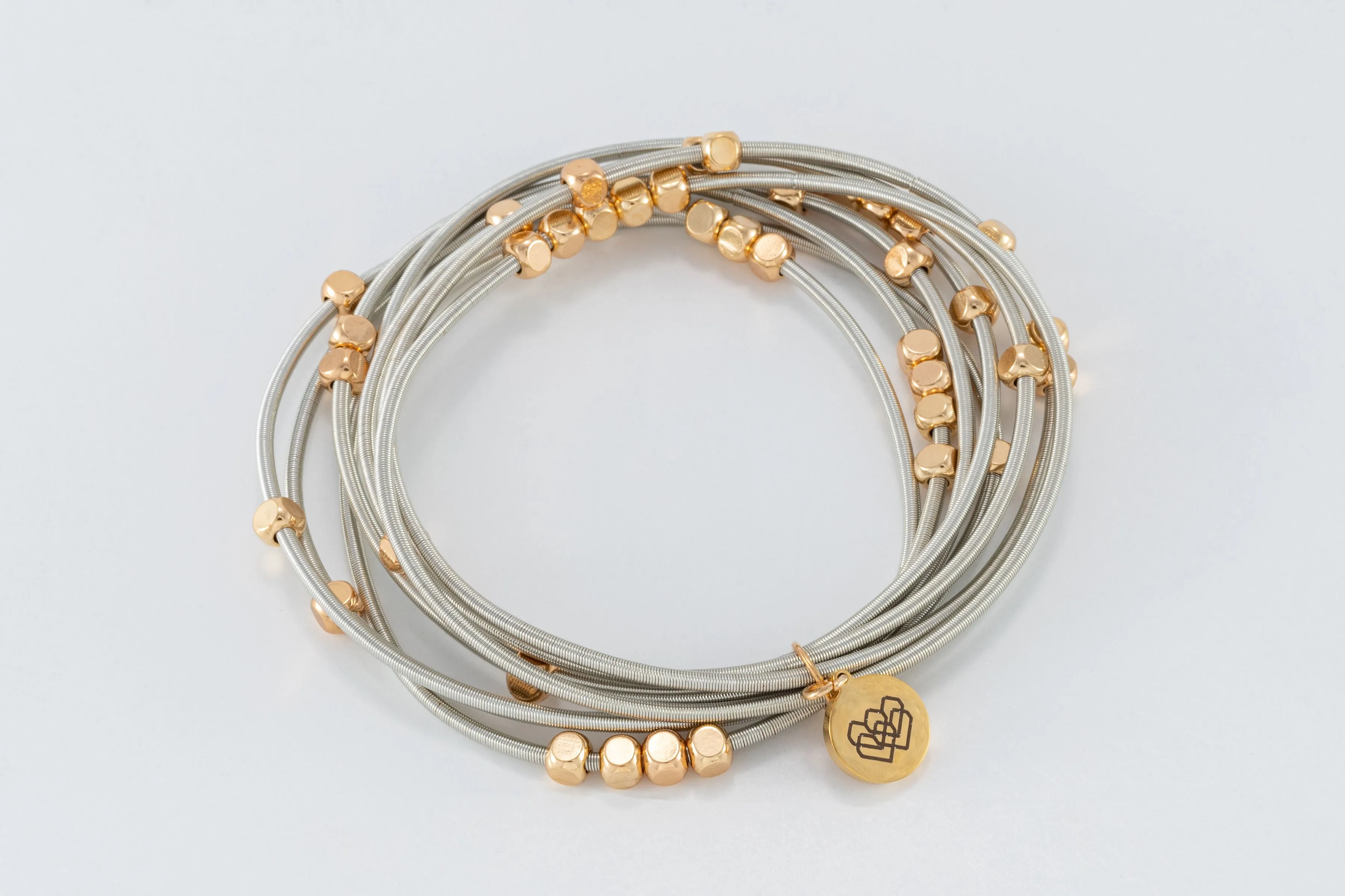Multi Blessings Silver Wire Bracelet