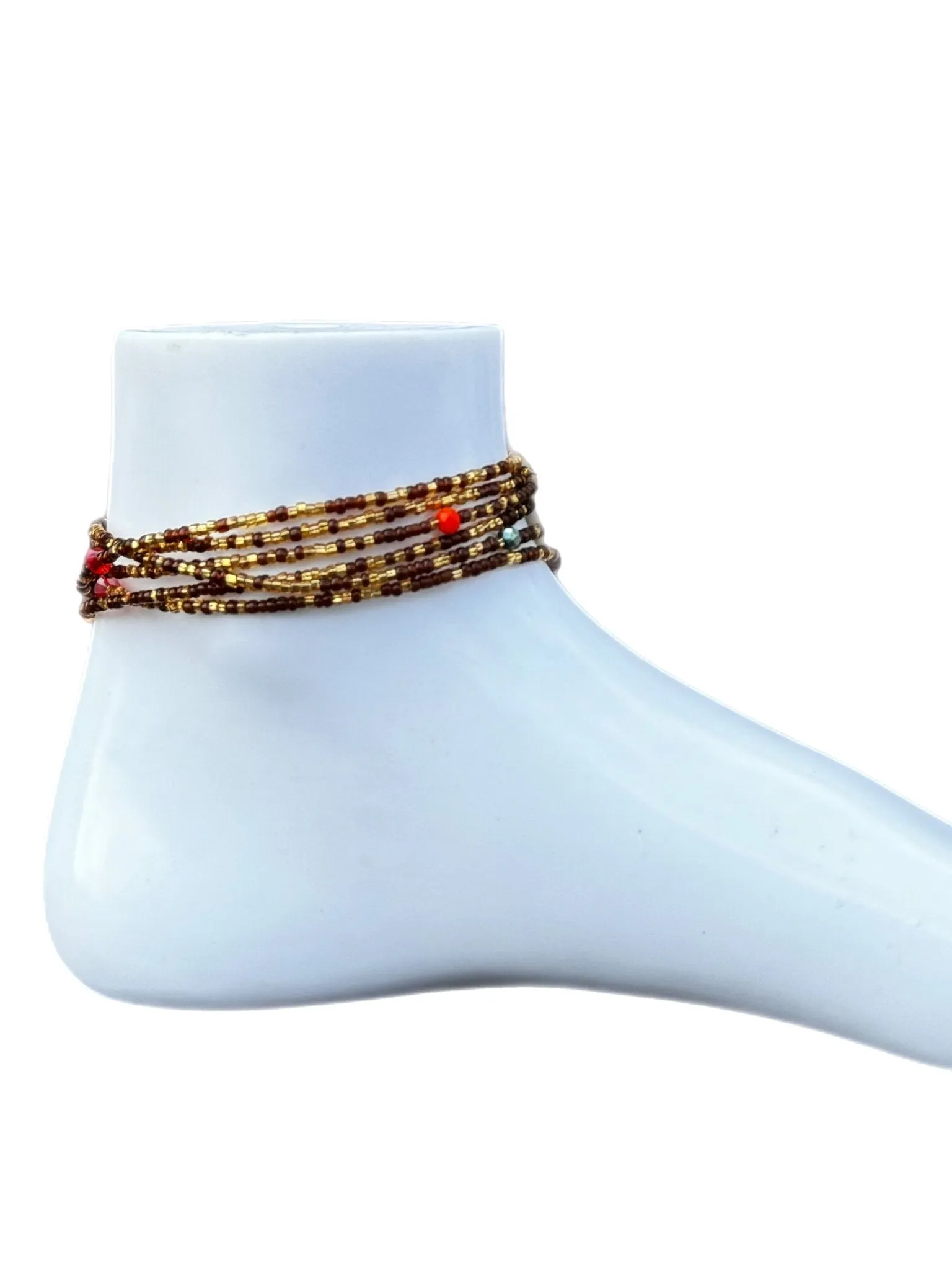 Multi-Layer Beaded Anklet