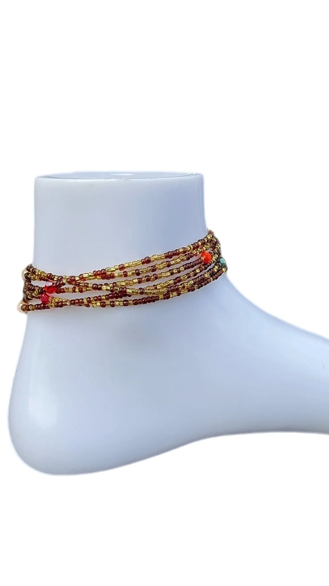 Multi-Layer Beaded Anklet