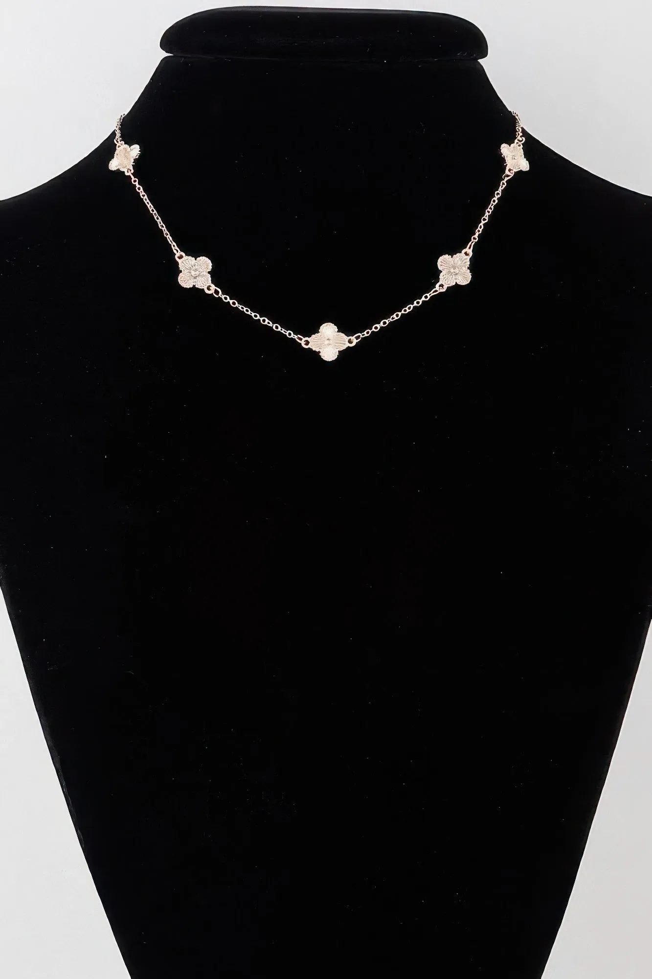 Multi Modern Clover Charm Necklace