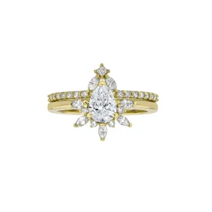 Natasha Lab Grown Diamond Engagement and Wedding Ring Set - Size K1/2