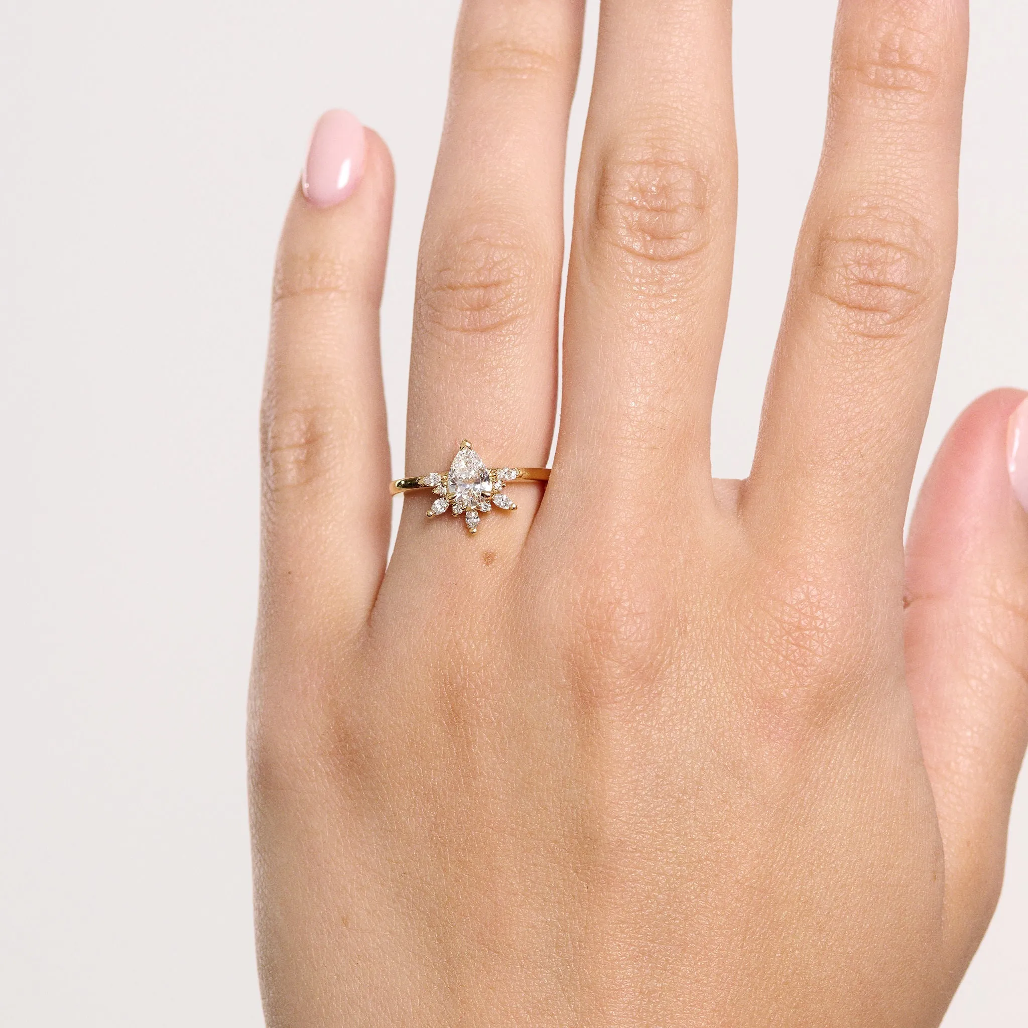 Natasha Lab Grown Diamond Engagement and Wedding Ring Set - Size K1/2
