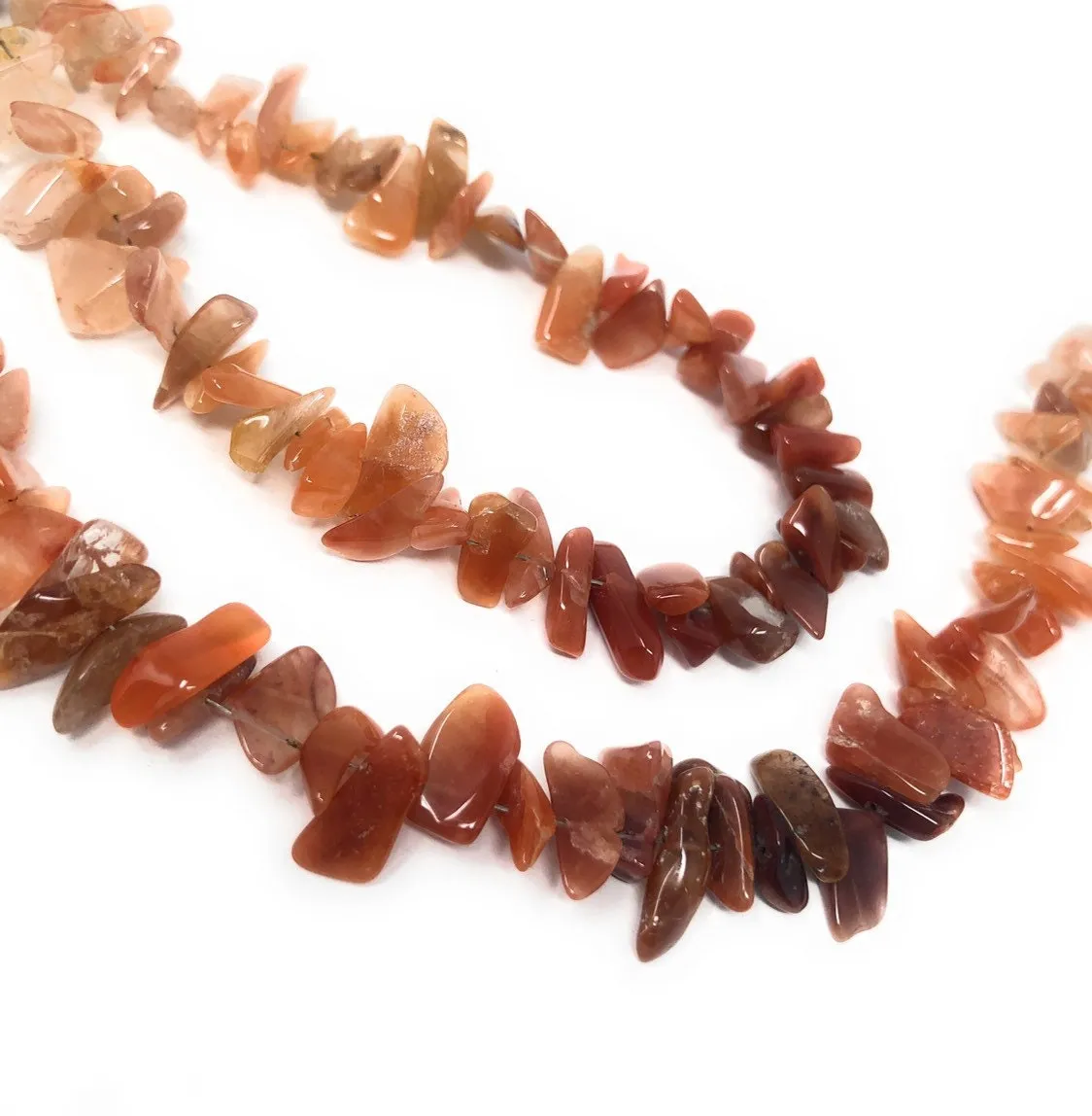Natural Carnelian Beads - Rough Polished, Carnelian Gemstone Beads, Jewelry Supplies for Jewelry Making, Bulk Wholesale Beads, 8" Strand
