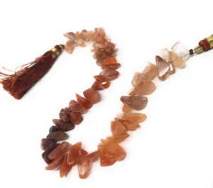 Natural Carnelian Beads - Rough Polished, Carnelian Gemstone Beads, Jewelry Supplies for Jewelry Making, Bulk Wholesale Beads, 8" Strand