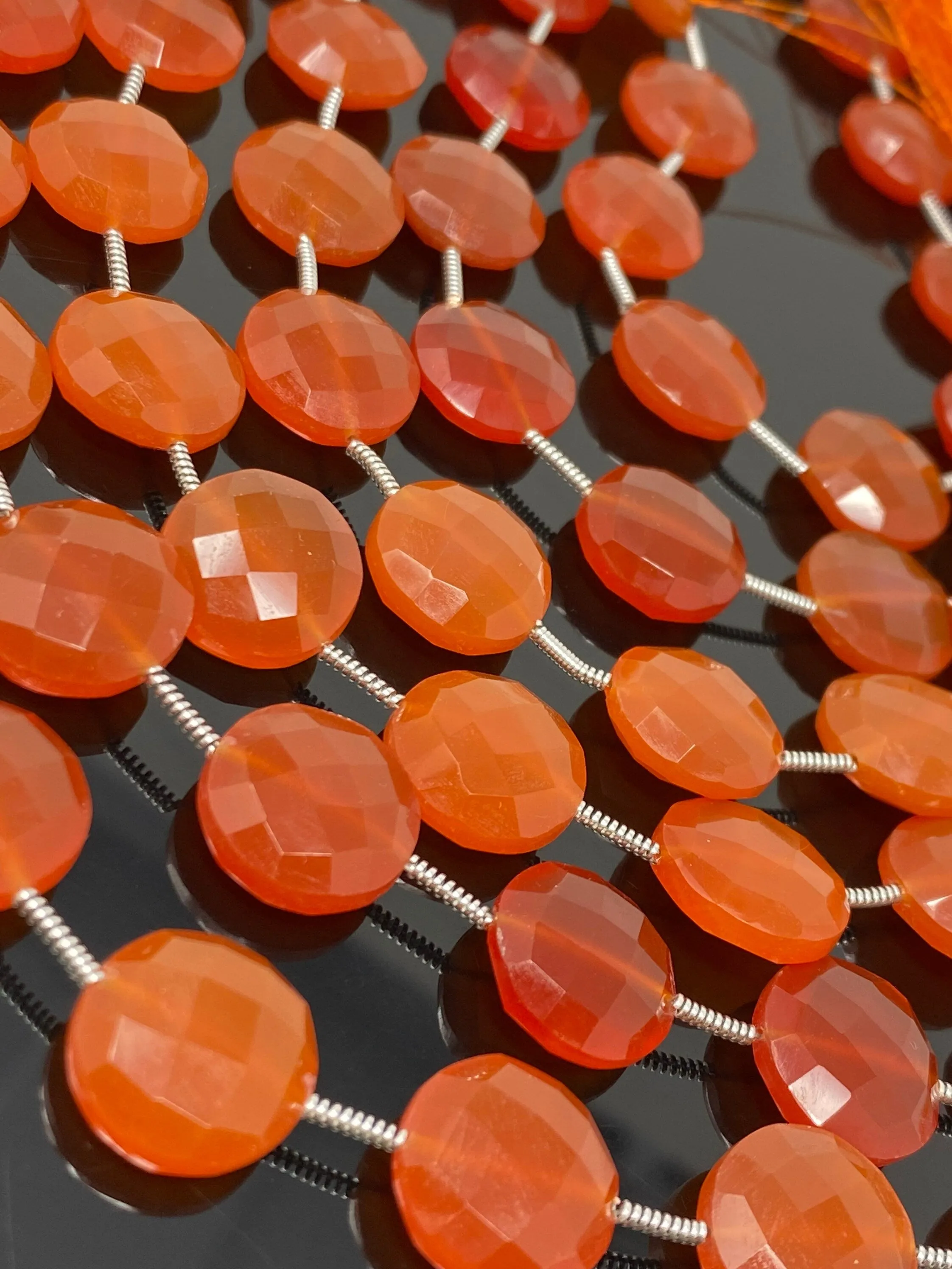 Natural Carnelian Gemstone Beads, Jewelry Supplies, Bulk Wholesale Beads, 14mm - 14.5mm