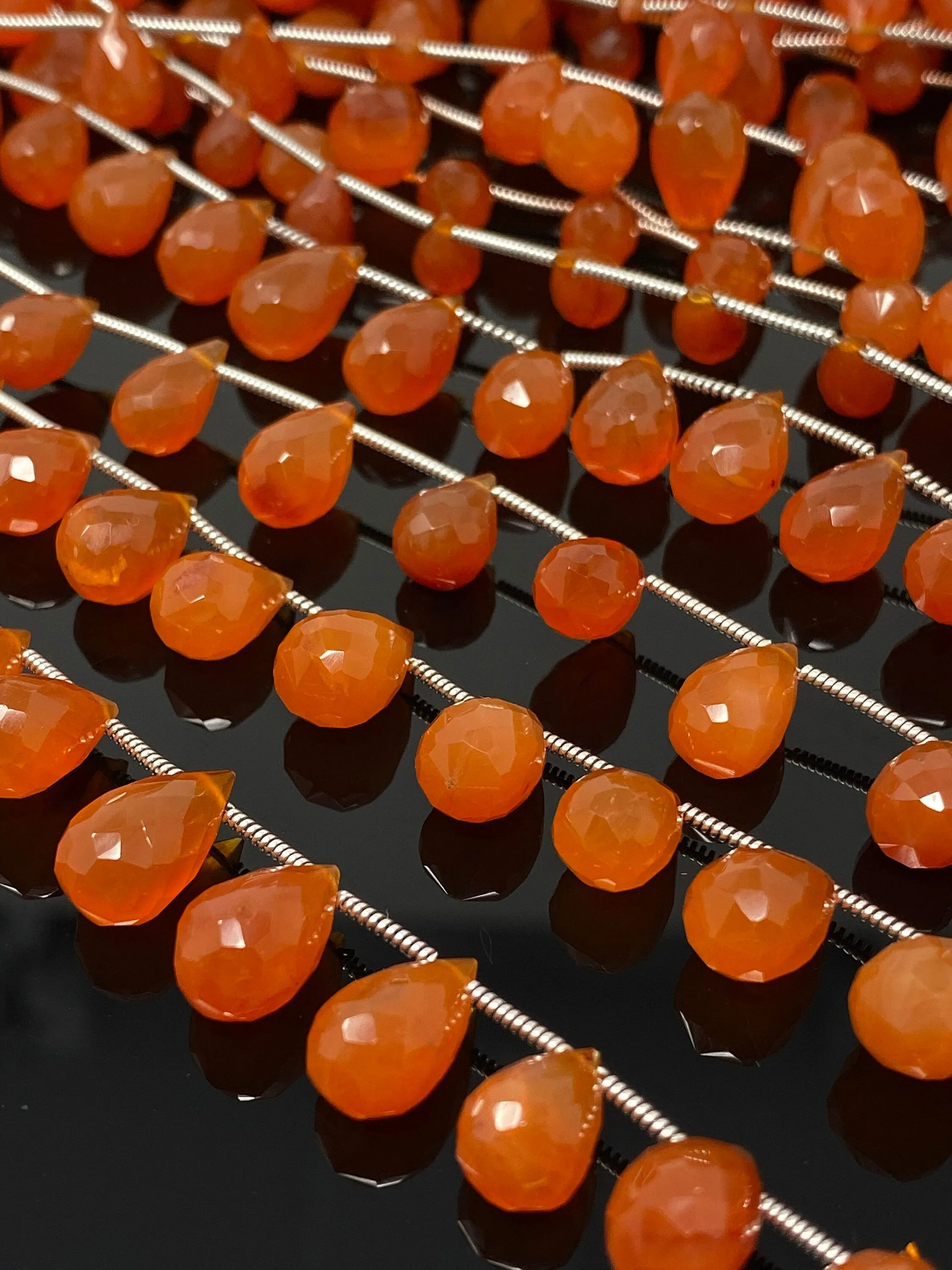 Natural Carnelian Gemstone Beads, Jewelry Supplies for Jewelry Making, Bulk Wholesale Beads, 8" Strand