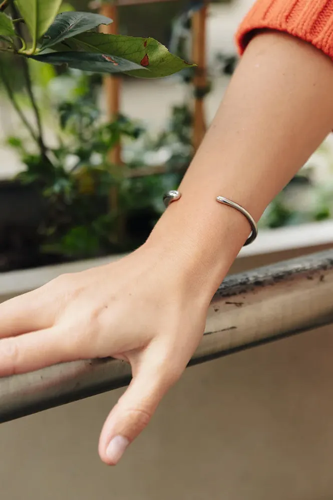 Nordic Muse Fluid Silver Cuff