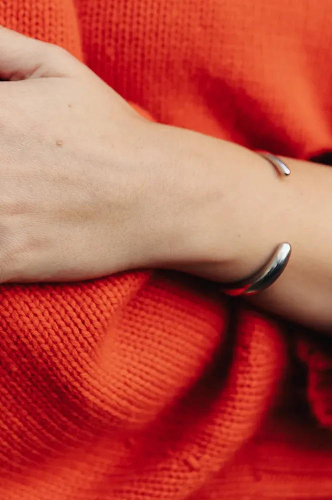 Nordic Muse Fluid Silver Cuff