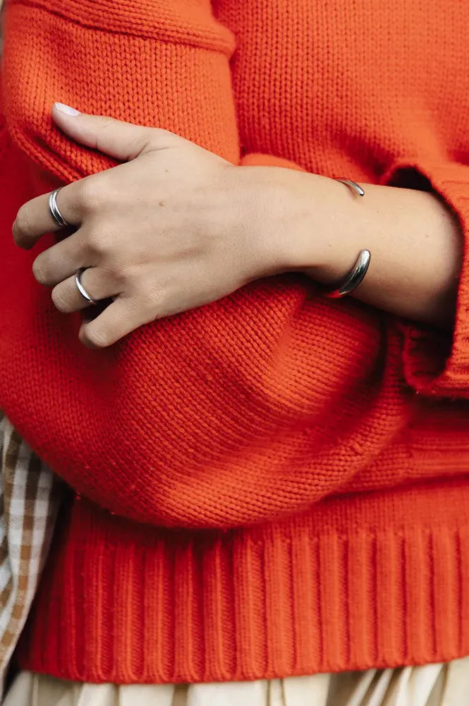 Nordic Muse Fluid Silver Cuff