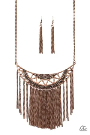 Paparazzi Necklace ~ Empress Excursion - Copper
