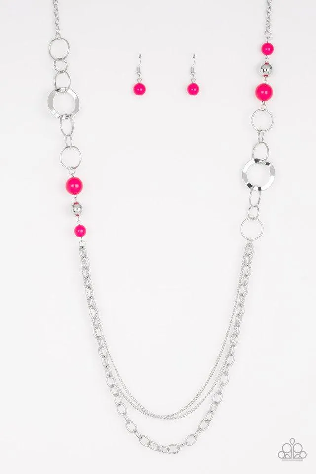 Paparazzi Necklace ~ Modern Motley - Pink