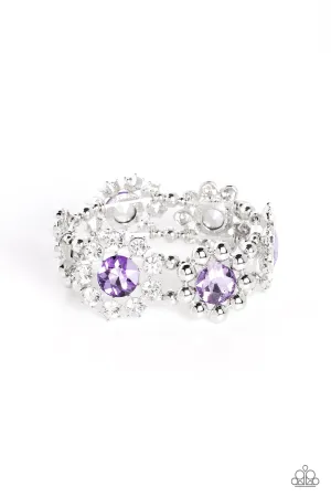 Paparazzi Pact of Petals Purple Bracelet