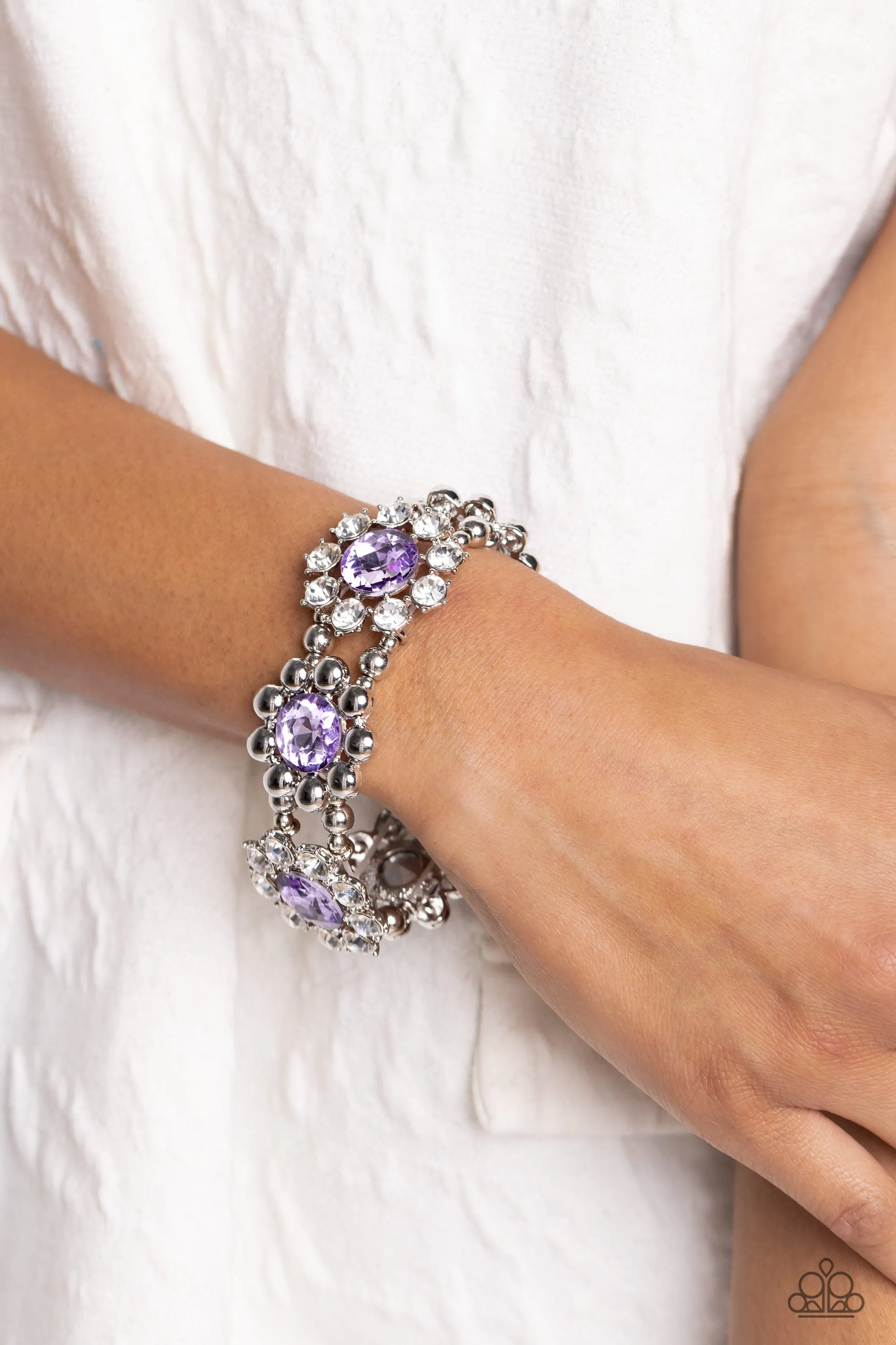Paparazzi Pact of Petals Purple Bracelet