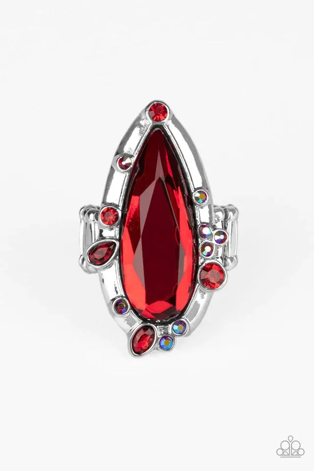 Paparazzi Ring ~ Sparkle Smitten - Red