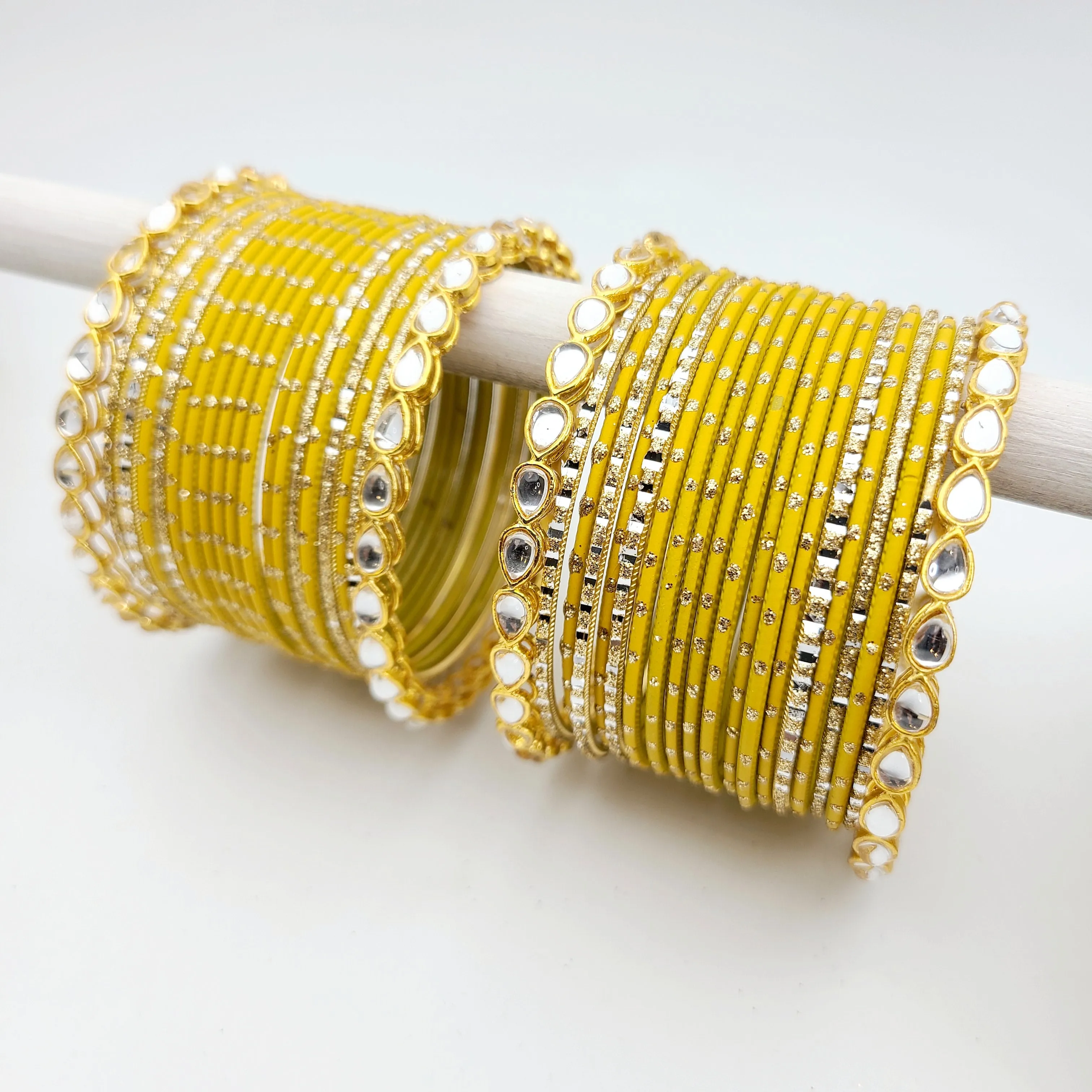 Pardeep Yellow Bangle Set