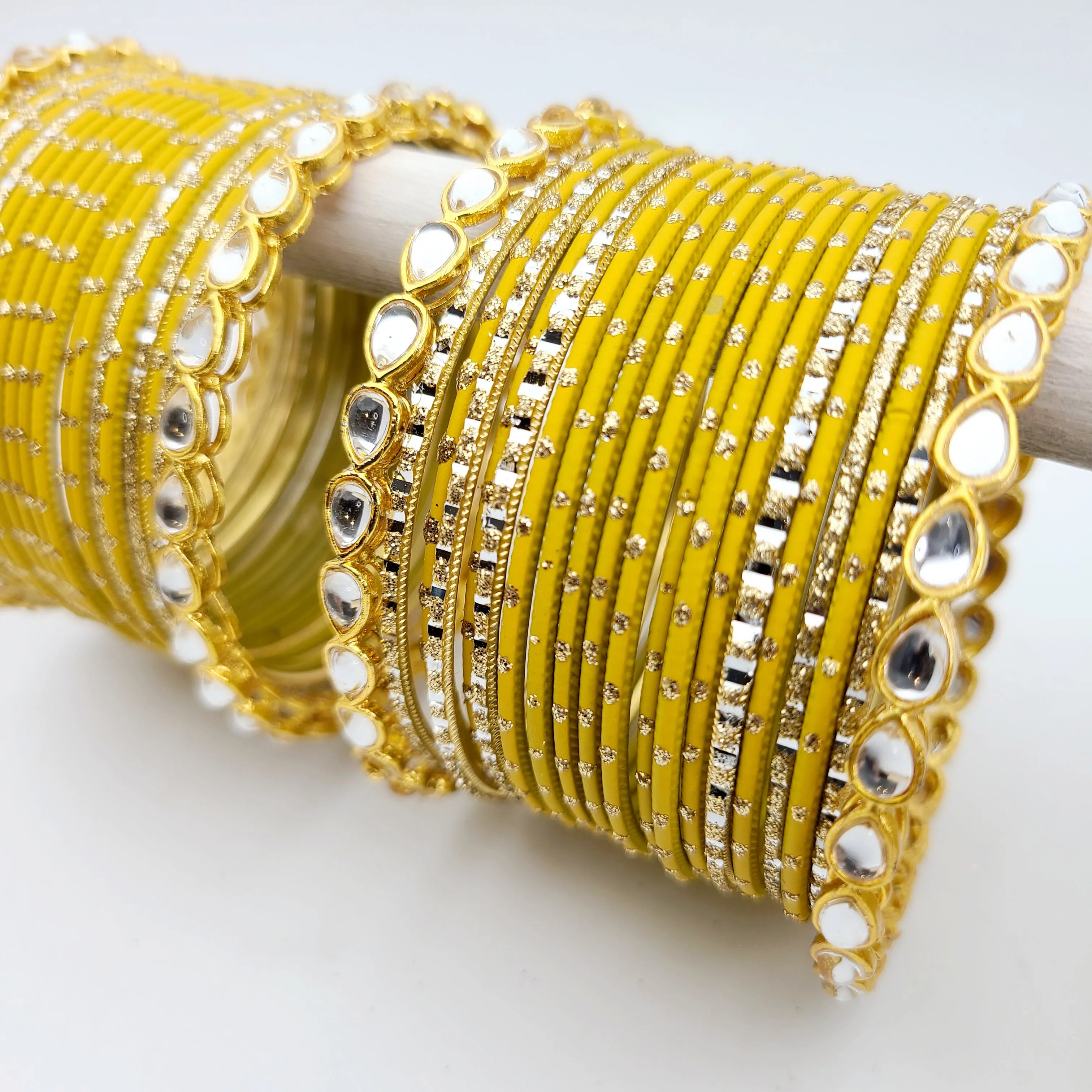 Pardeep Yellow Bangle Set