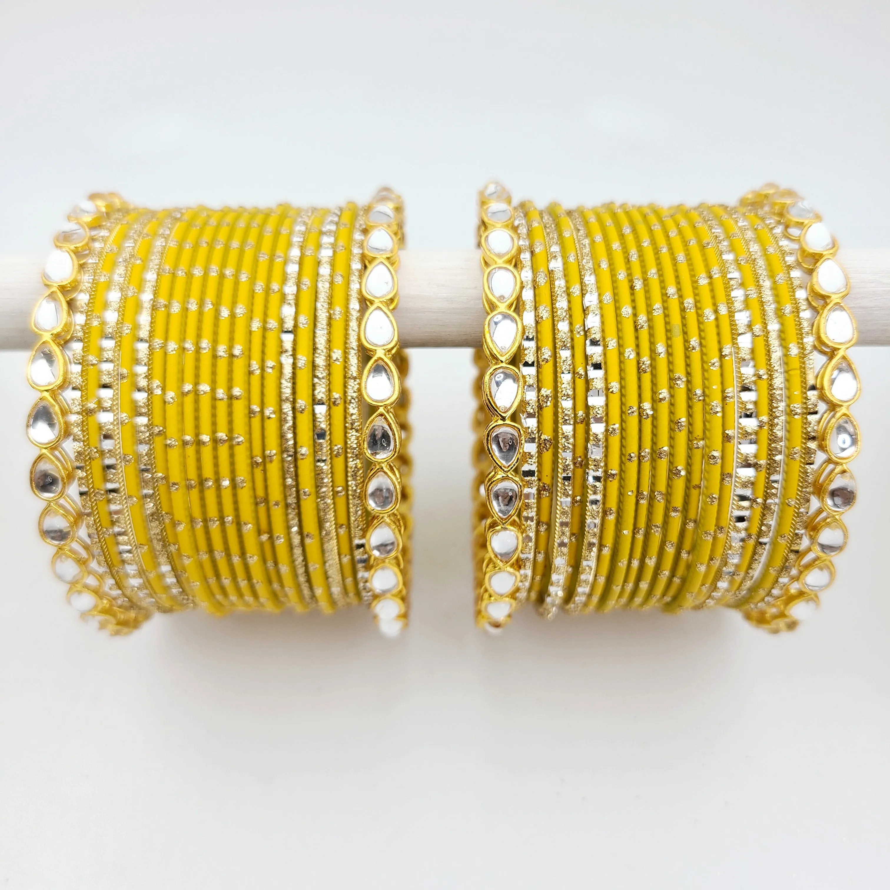 Pardeep Yellow Bangle Set