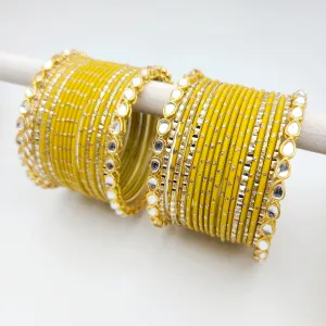 Pardeep Yellow Bangle Set