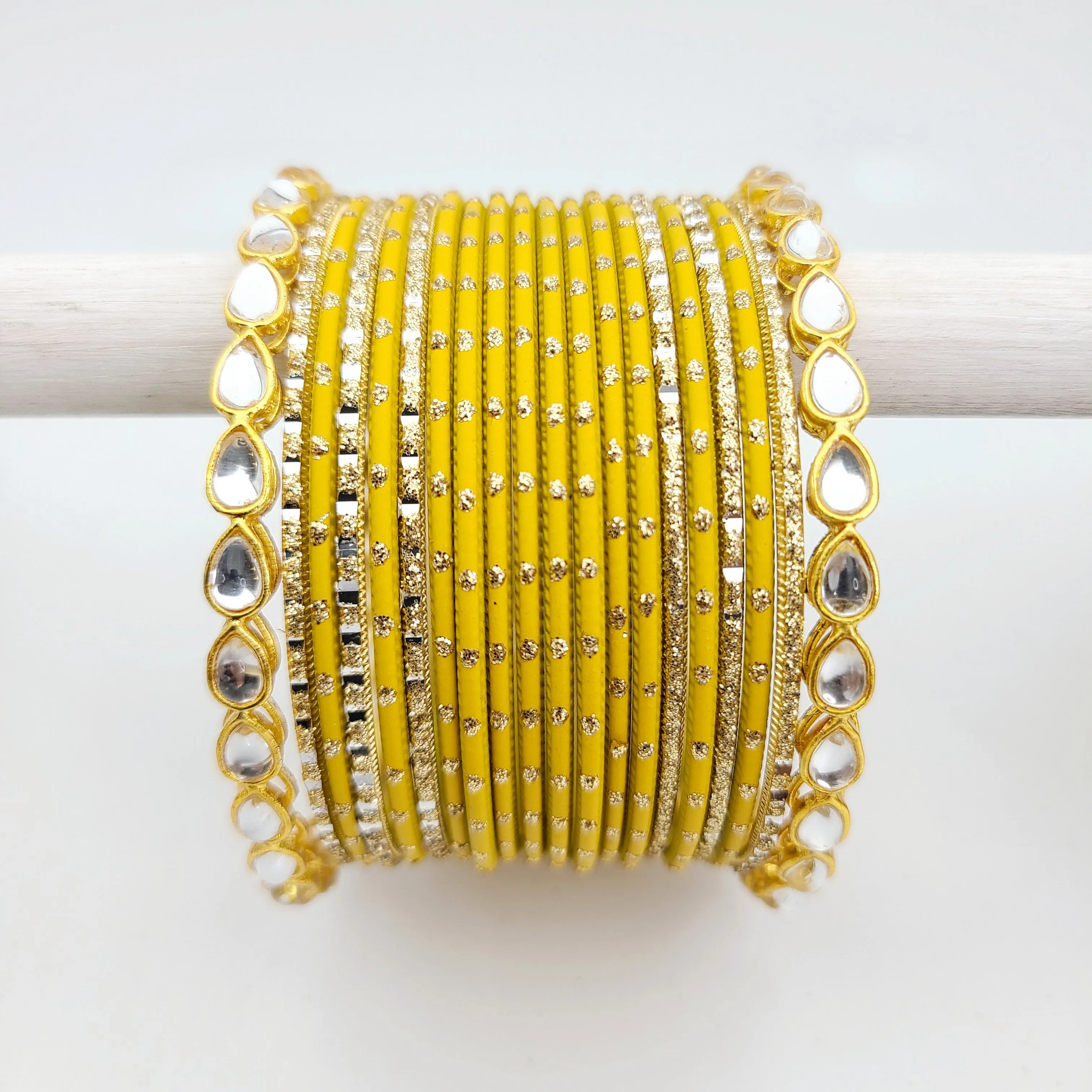 Pardeep Yellow Bangle Set