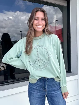 Peace Stud Patch Sweatshirt
