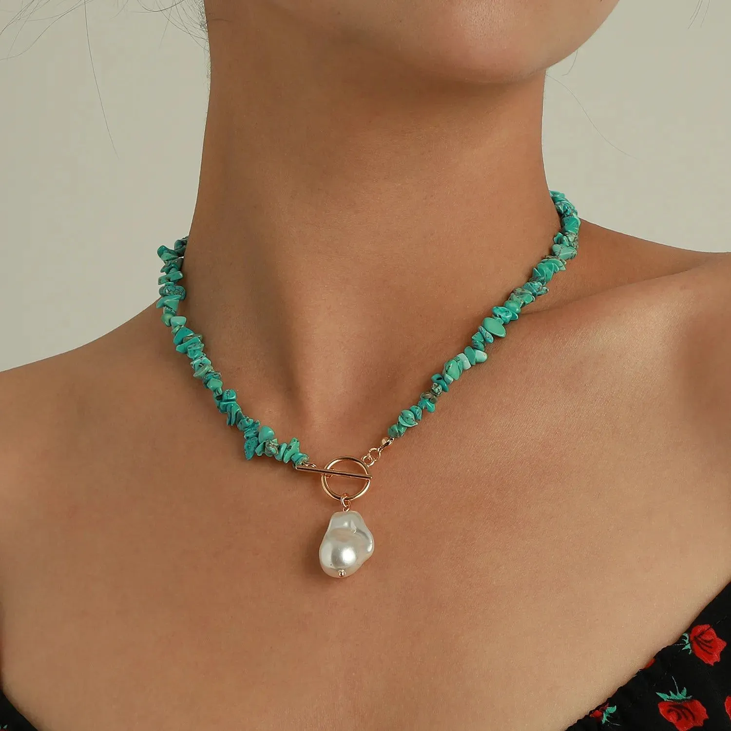 Pearl Turquoise Necklaces Colors Collection