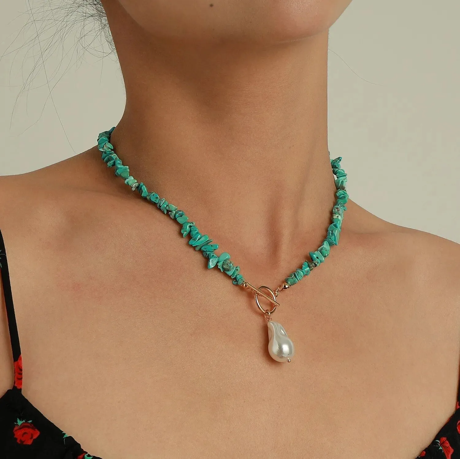 Pearl Turquoise Necklaces Colors Collection