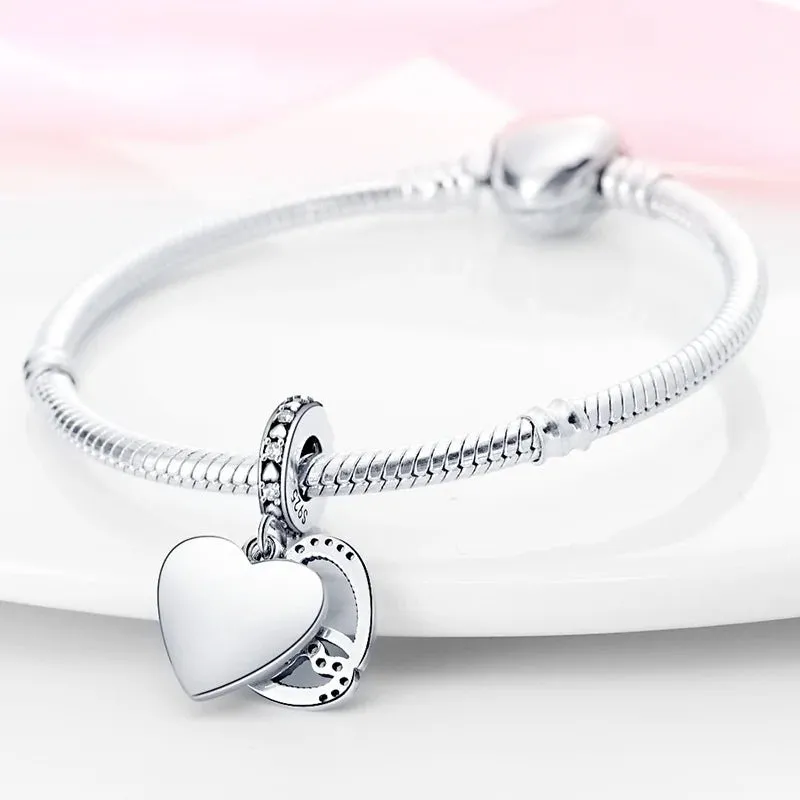 Pink Enchanted Hearts Dangle Charm