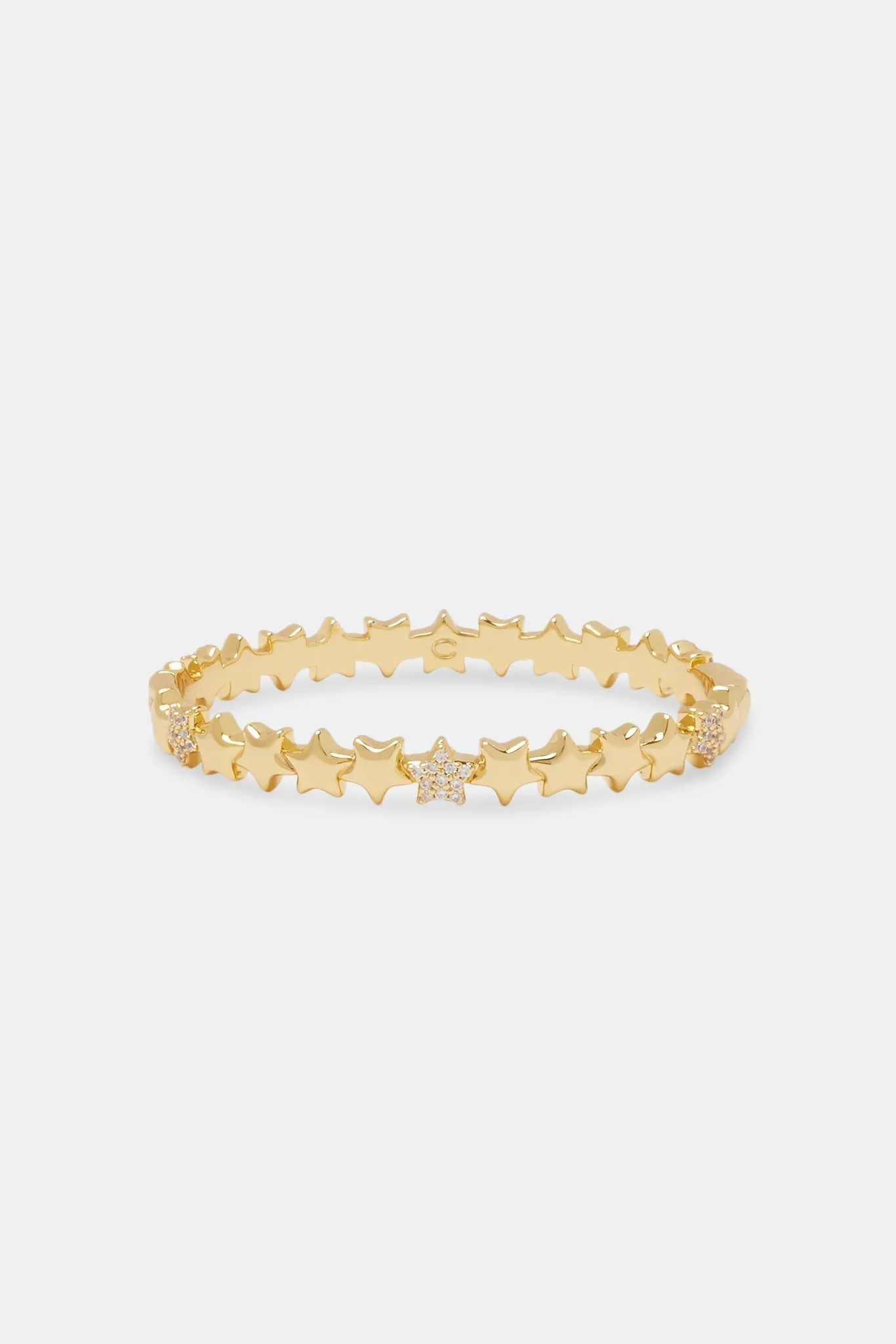 Polished Star Bangle - 6mm