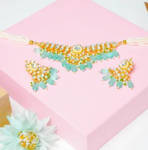 Pretty Pop Meenakari Kundan Choker with Earrings (Necklace and Earrings Set)