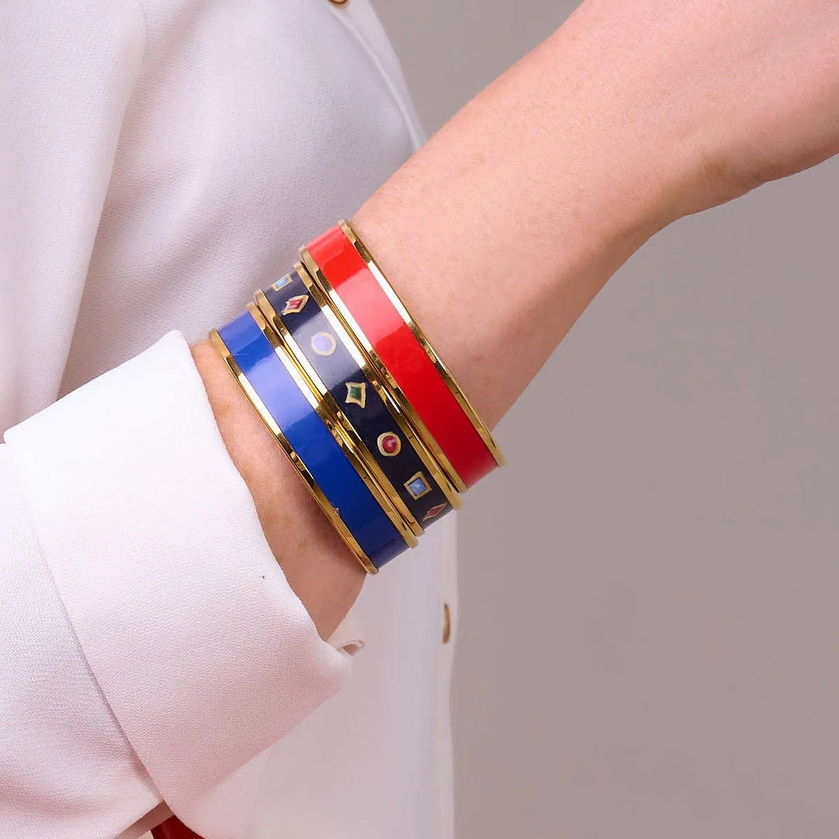 Red & Gold Enamel Bangle