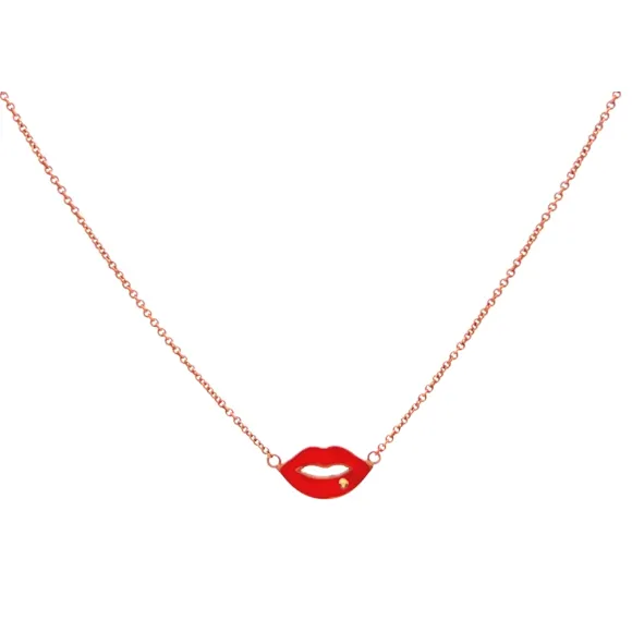 Red Lips Necklace