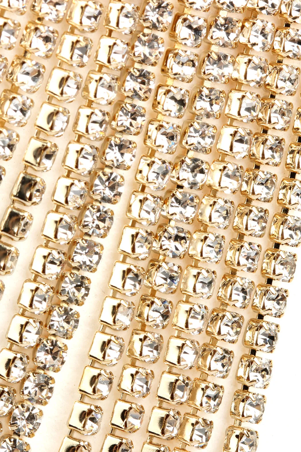 RHINESTONE 12 ROW LAYERED NECKLACE
