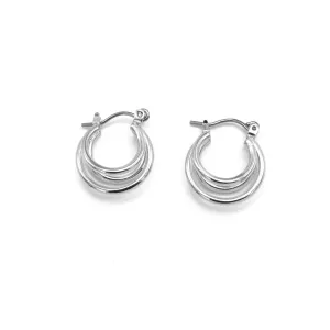 Rhodium Hoop Earring # HNE90677RD (LE5)