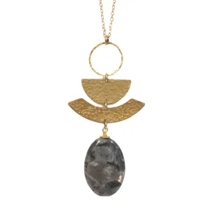Rising Sun Necklace - Larvikite