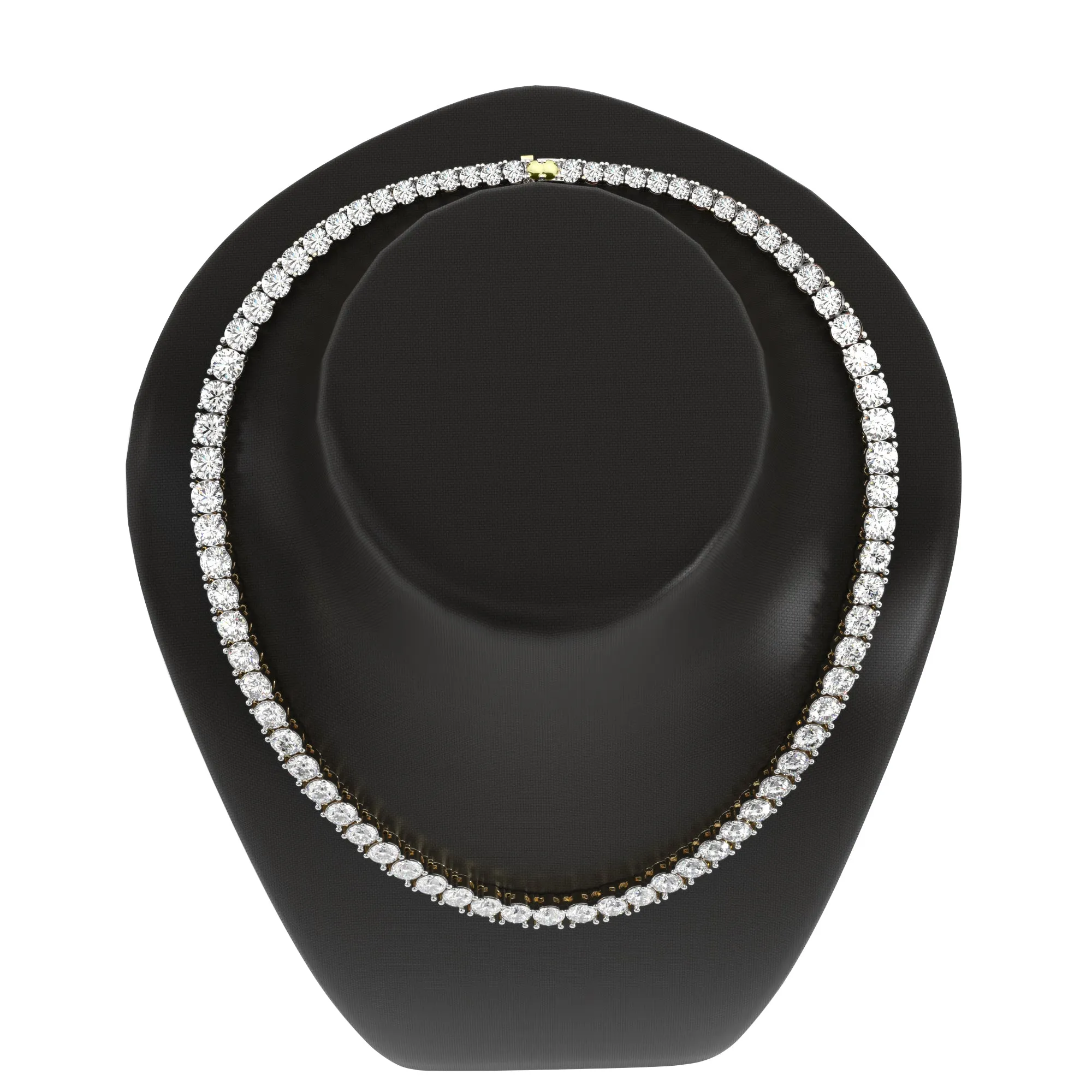 Riviera Tennis Lab Grown Diamond Necklace: EFG Color, VS Clarity, 5-25 Carats, IGI Certified