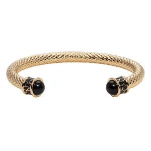 Salamander Torque Black & Gold Bangle