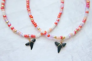 Santorini Fossil Shark Tooth Seed Beaded Anklets