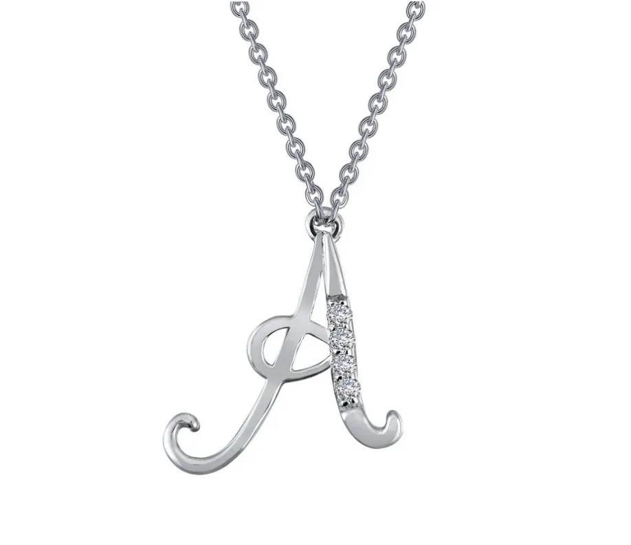 Script Initial Necklace