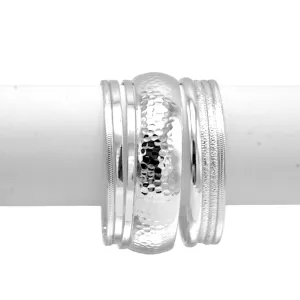 Silver Bangle Set – 8 Pieces#HB9615_SILVER (KC4/IH15)