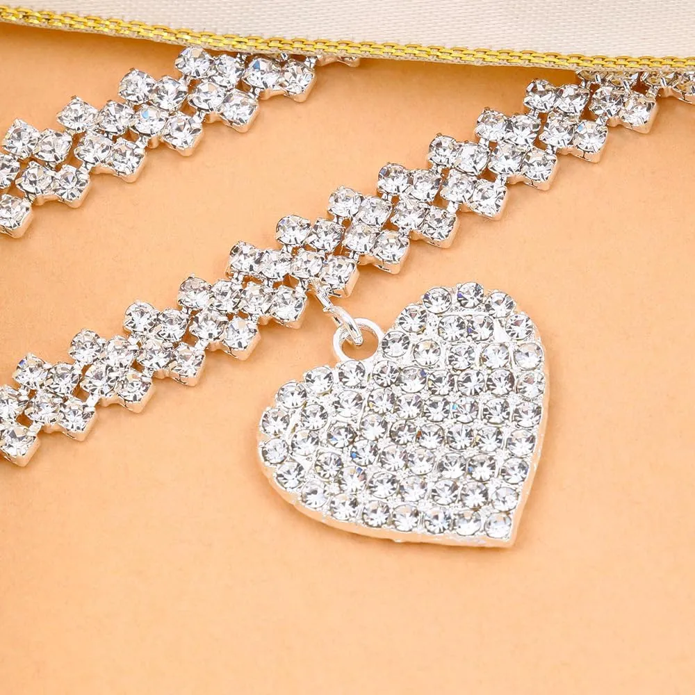 Silver Women's Anklets: Waterproof Cross Heart & Butterfly Designs - Large & Plus Size Ankle Bracelets for Big Ankles - Beach Summer Foot Jewelry