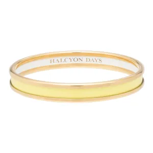 Skinny Buttercup & Gold Enamel Bangle