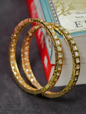 Sleek Kundan Bangle Pair