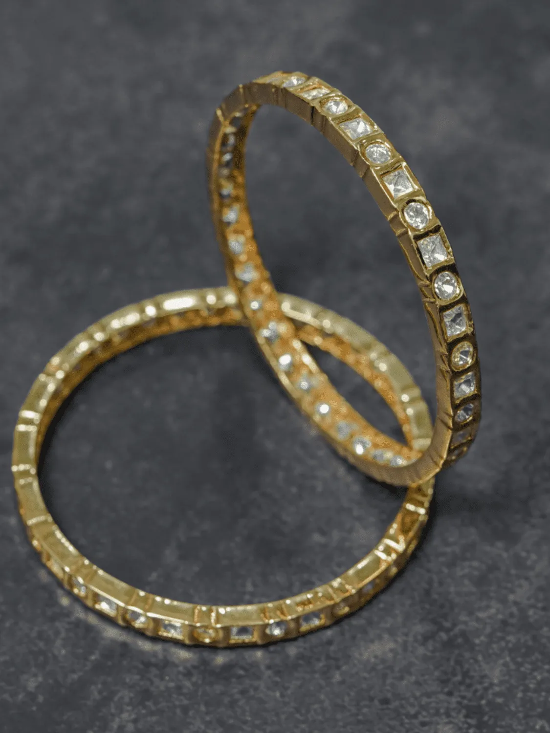 Sleek Kundan Bangle Pair