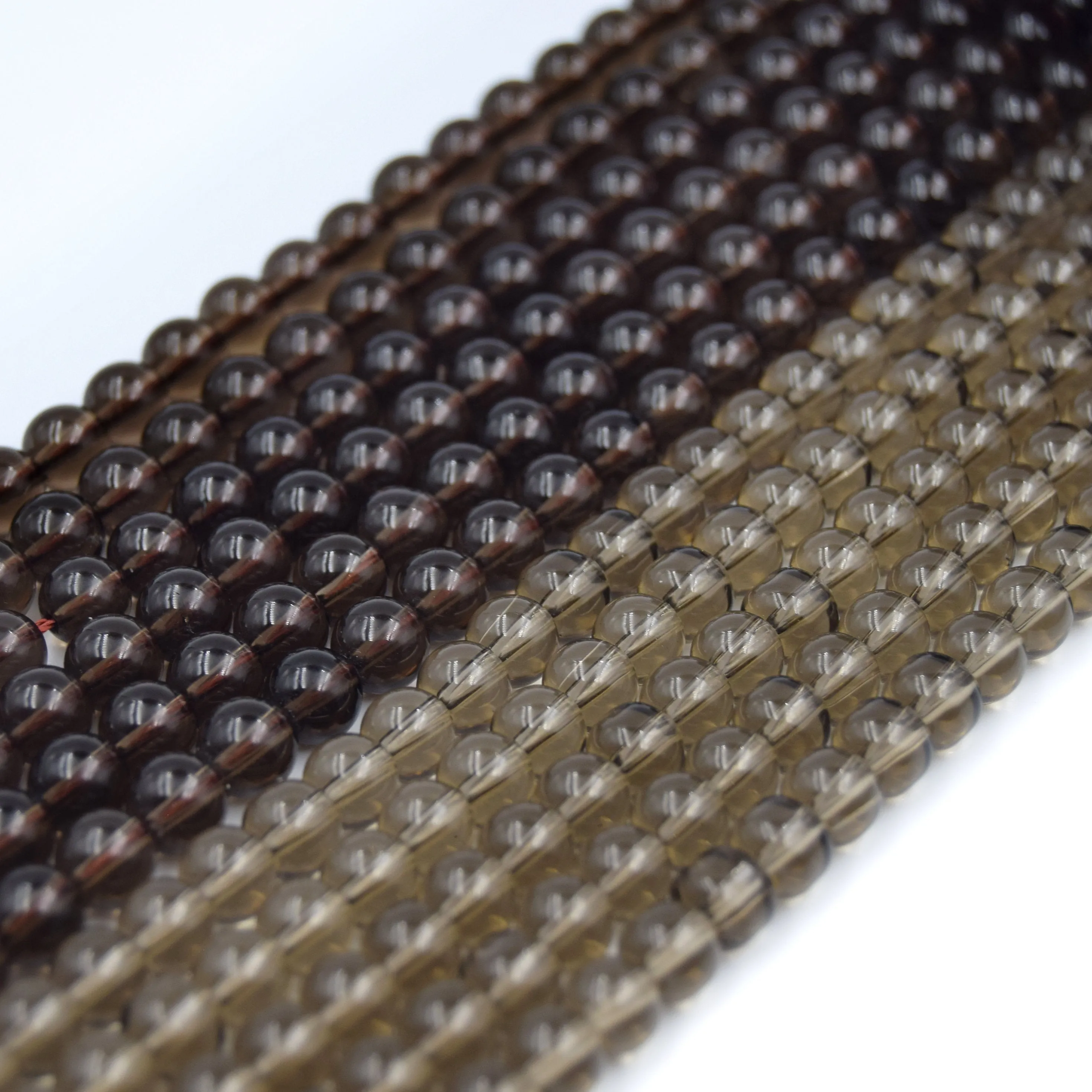 Smoky Quartz Beads | Round Smooth Natural Smoky Quartz Gemstone Beads | 4mm 6mm 8mm 10mm