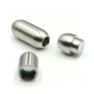 Smooth Barrel Clasp 4mm- Matte Silver