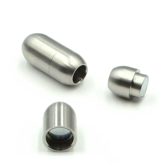 Smooth Barrel Clasp 5mm- Matte Silver