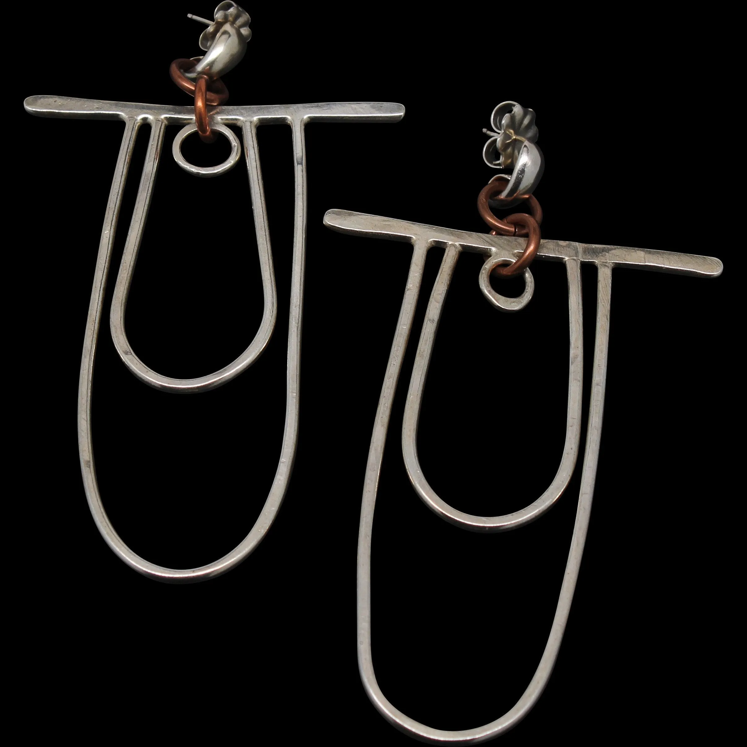 So Fly Funky Silver Earrings